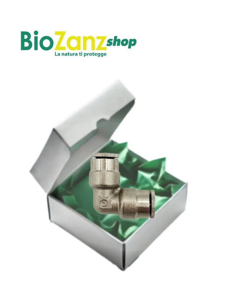 Ricambi Biozanz | Raccordo Curva 90° Innesto Rapido 1/4” - 3017
